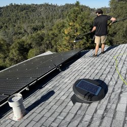 High Clarity - Cleaning solar on a two story home.