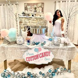 Sparkle Party Rentals - Winter Wonderland themed cotton candy catering!