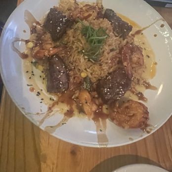 BlackFly - Shrimp Fried Rice with beef tips - Seafood Near Me - St. Augustine, Florida