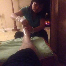 Getting an amazing foot massage