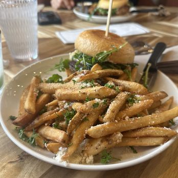 Eye Tooth - Brie Jam Burger and Truffle Fries - Pizza Near Me - Anchorage, Alaska