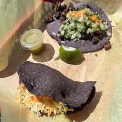 Taco Azul - Chicken Blue Taco + Carne Asada Blue Taco