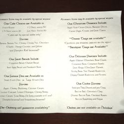 Great Temptations - Menu