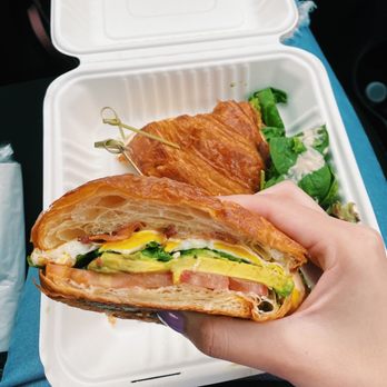 Blue Daisy - Croissant Bacon and Egg Sandwich - Creperies Near Me - Santa Monica, California