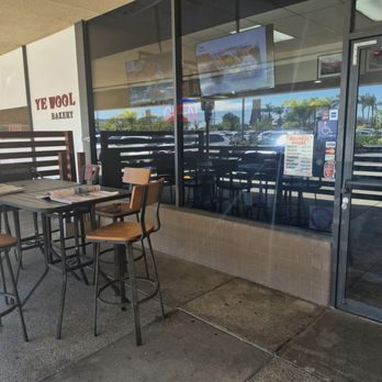 Sakai Sushi - Patio area, only 2 tables - Sushi Bars Near Me - La Palma, California