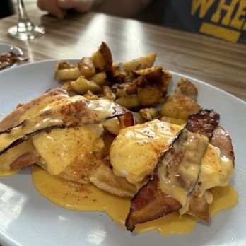 @ The Diner - Eggs Benedict served on two waffles - Breakfast & Brunch Near Me - Orlando, Florida