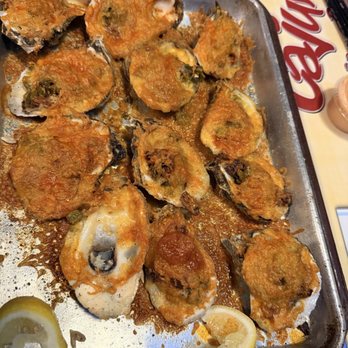 Dat Cajun Place - Three cheese oysters with jalapeño and bacon - Cajun/Creole Near Me - Panama City, Florida