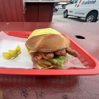 Dave's Burgers - Cheese dog burger - Burgers Near Me - Long Beach, California Dave's Burgers - Cheese dog burger - Burgers Near Me - Long Beach, California