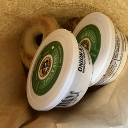 Half dozen bagels and shmear