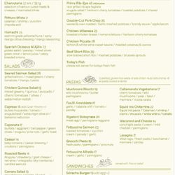 Carrara's Pastries - Menu Sep 2023
