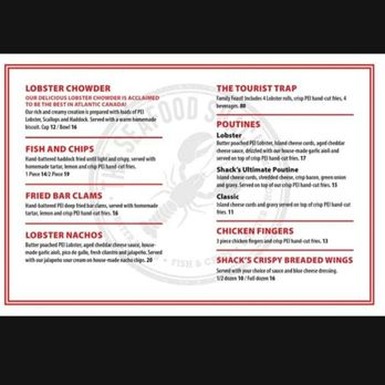 Seafood Shack - Menu - Seafood Near Me - Morell, Prince Edward Island Seafood Shack - Menu - Seafood Near Me - Morell, Prince Edward Island