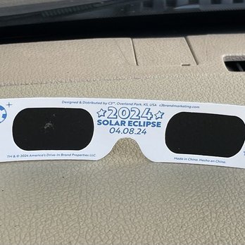 Sonic Drive-In - Cute solar eclipse glasses while supplies last. Go get a Black out Slush for you free glasses! I got mine! - Burgers Near Me - Plant City, Florida Sonic Drive-In - Cute solar eclipse glasses while supplies last. Go get a Black out Slush for you free glasses! I got mine! - Burgers Near Me - Plant City, Florida