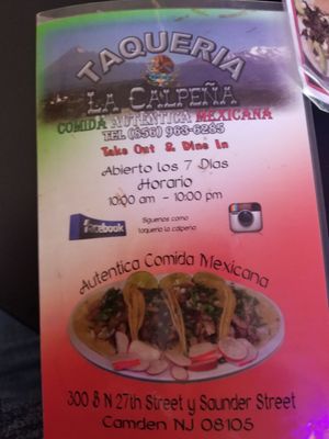 Menu photo 4 Taqueria La Calpeña Camden, NJ Menu photo 4 Taqueria La Calpeña Camden, NJ