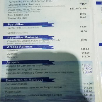 El Limón - Menú - Seafood Near Me - Punta Santiago, Puerto Rico El Limón - Menú - Seafood Near Me - Punta Santiago, Puerto Rico