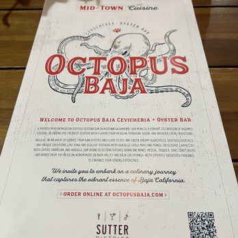 Octopus Baja - Menu - Seafood Near Me - Sacramento, California