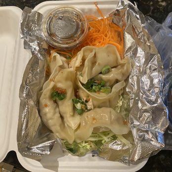 Thai Basil - Steamed dumplings on cabbage and carrot bed - Thai Near Me - Saugus, California Thai Basil - Steamed dumplings on cabbage and carrot bed - Thai Near Me - Saugus, California