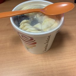 Organic Steel-Cut Oatmeal with bananas and blueberries