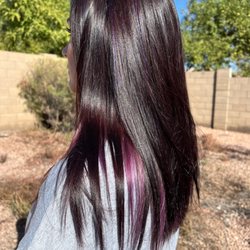 Desert Strands - Purple brunette with violet peek a boos