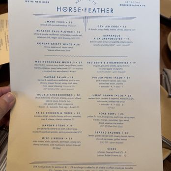 Horsefeather - New American Near Me - Palo Alto, California