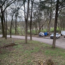 Southlake RV Park - Our view of old picnic tables & debris