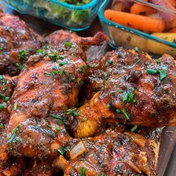 Family meals: Cajun chicke, sautéd vegetables