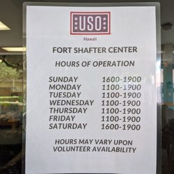 USO Fort Shafter - Hours