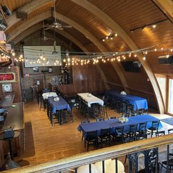 The Red Barn Restaurant and Brewery - Picture from the 3rd floor of the private party room looking down to the 2nd floor private party room.
