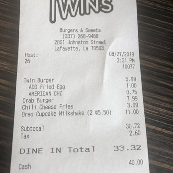 Twin's Burgers and Sweets - Desserts Near Me - Lafayette, Louisiana Twin's Burgers and Sweets - Desserts Near Me - Lafayette, Louisiana