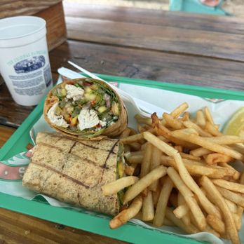 Soggy Dollar Bar - Mahi Wrap - Bars Near Me - Jost Van Dyke, Virgin Islands Soggy Dollar Bar - Mahi Wrap - Bars Near Me - Jost Van Dyke, Virgin Islands