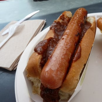 Harry's Place - Harry's Place Chili Dog - w/ mustard and onion.  www.facebook.com/TheDawgTour - Burgers Near Me - Colchester, Connecticut