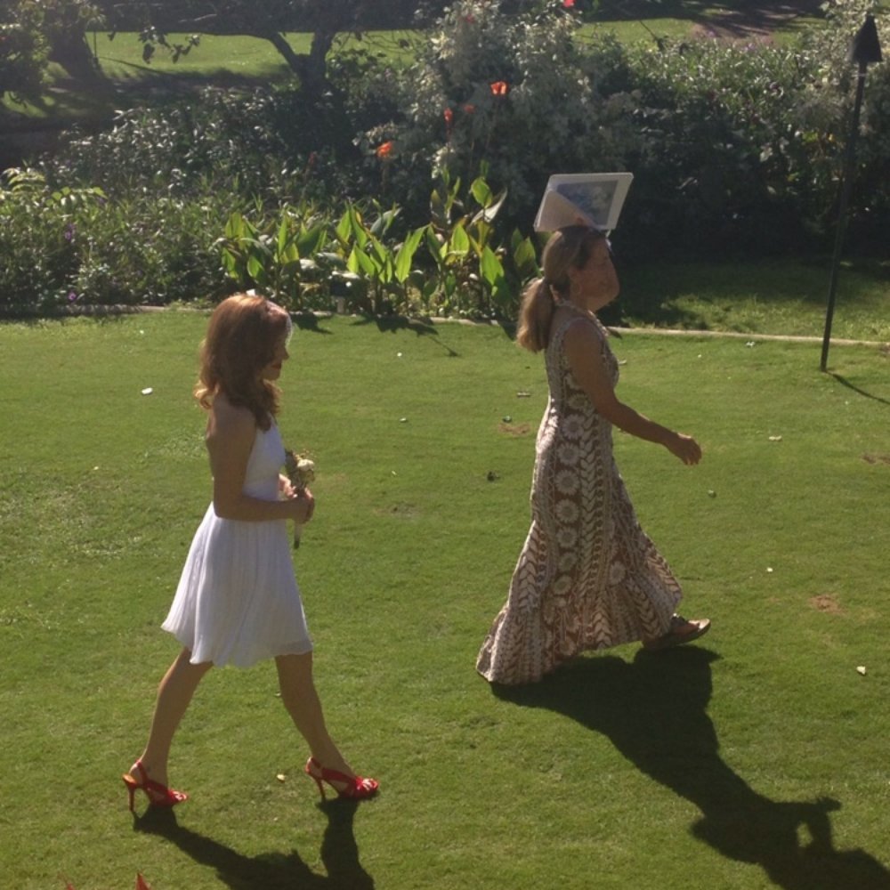 With Lisa at our wedding rehearsal