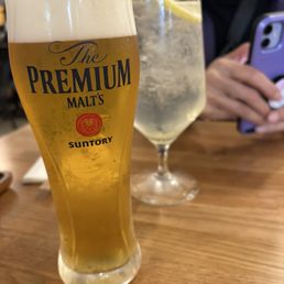 Sumtory Beer and Yuzu mocktail, I think Sumtory Beer and Yuzu mocktail, I think