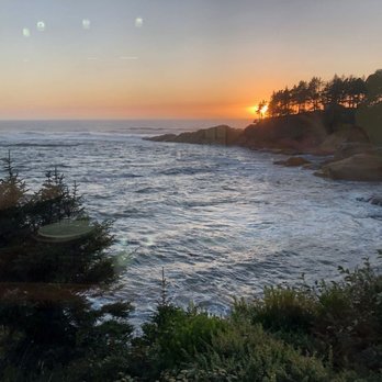 Tidal Raves - The view from our table at sunset. - New American Near Me - Depoe Bay, Oregon Tidal Raves - The view from our table at sunset. - New American Near Me - Depoe Bay, Oregon