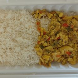 Jerk Chicken - Large portion of Ackee and Saltfish