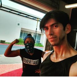 V-Strong Fitness - Coach Vanesa and I on our workout session.