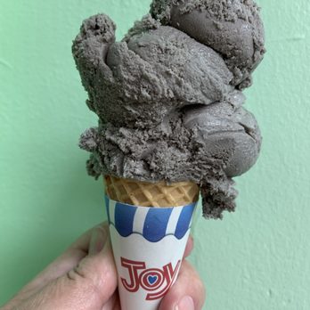 Farr Better Ice Cream - Flavor: Licorice (Single scoop) on a sugar cone. - Ice Cream & Frozen Yogurt Near Me - Ogden, Utah