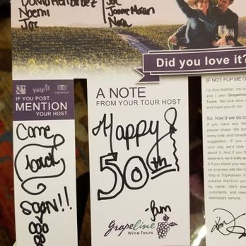 Grapeline Wine Tours - Sam made me a special birthday card...very sweet - Wine Tours Near Me - Temecula, California Grapeline Wine Tours - Sam made me a special birthday card...very sweet - Wine Tours Near Me - Temecula, California