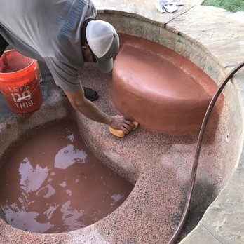 Sharp Pool Creations - Jeremy at work building the step. - Pool & Hot Tub Service Near Me - Cave Creek, Arizona