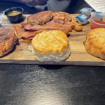 Sugar Grits - Far left is the "cinnamon biscuit", middle "honey butter biscuit", and far right "blueberry biscuit". - Diners Near Me - Memphis, Tennessee