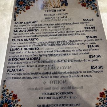 Casa Maya Grill - Lunch menu - Mexican Near Me - Deerfield Beach, Florida Casa Maya Grill - Lunch menu - Mexican Near Me - Deerfield Beach, Florida