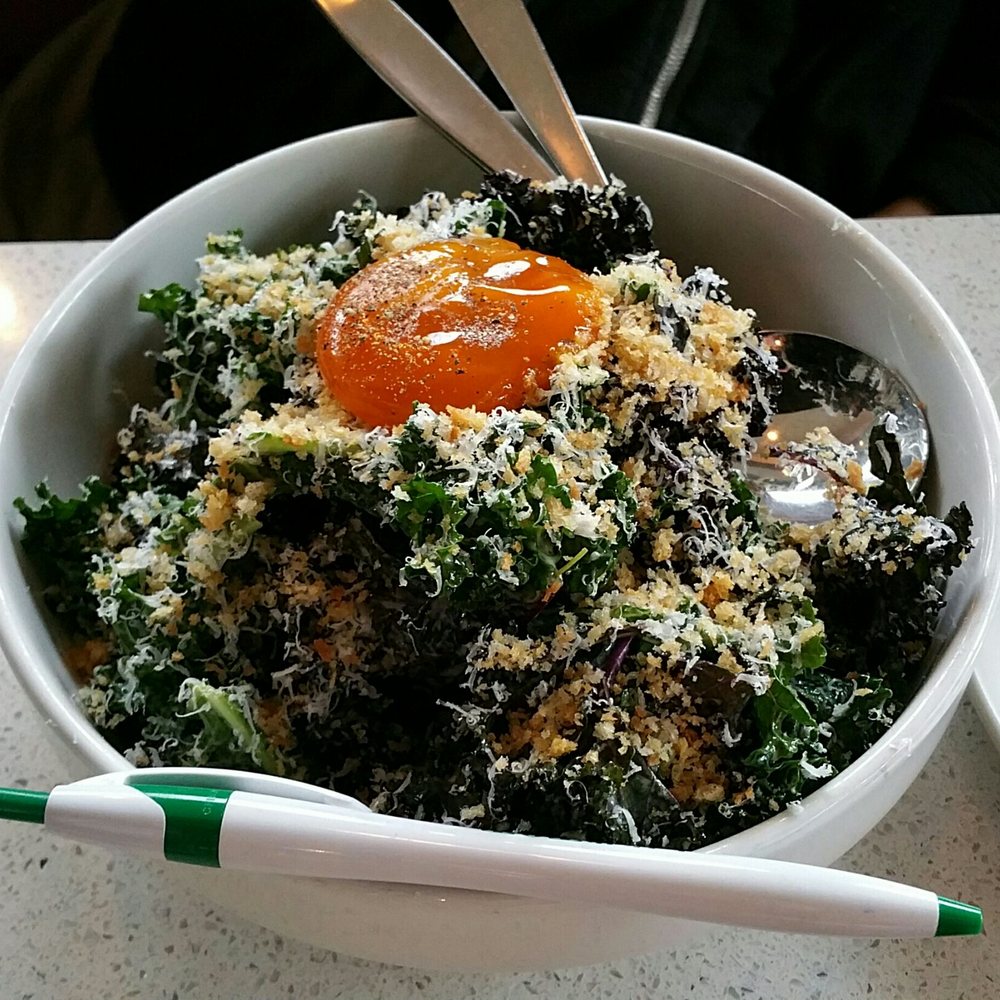 Bufala - Kale Caesar Salad MINUS BACON (my friend asked to hold the bacon) - Pizza Near Me - Vancouver, British Columbia Bufala - Kale Caesar Salad MINUS BACON (my friend asked to hold the bacon) - Pizza Near Me - Vancouver, British Columbia