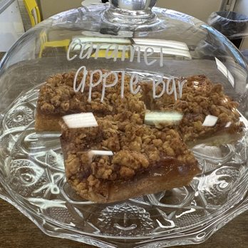 Mae's - Caramel apple bar.  Crisp topping. - Coffee & Tea Near Me - Maiden, North Carolina