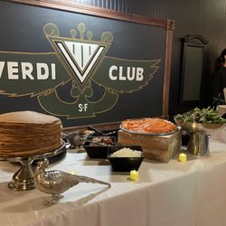 Elegant Event Catering Setup - Duck & Salmon Crepe Menu