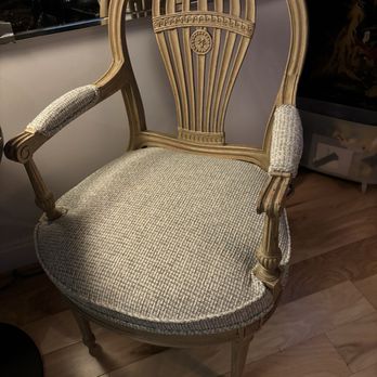 Reupholstery NYC - Reupholstered 1920 French arm chair - Furniture Reupholstery Near Me - New York, New York Reupholstery NYC - Reupholstered 1920 French arm chair - Furniture Reupholstery Near Me - New York, New York