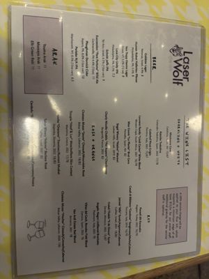 Menu photo 8 Laser Wolf Philadelphia, PA