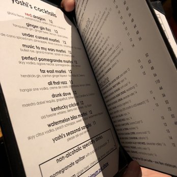 Yoshi's - Cocktail menu - Jazz & Blues Near Me - Oakland, California