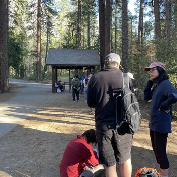 Yosemite Valley Shuttle - Waiting for shuttle - Transportation Near Me - Yosemite, California