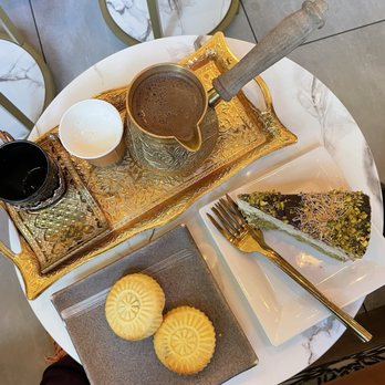 Delah Coffee - Turkish coffee, date mamoul, Dubai cheesecake - Desserts Near Me - Oakland, California Delah Coffee - Turkish coffee, date mamoul, Dubai cheesecake - Desserts Near Me - Oakland, California