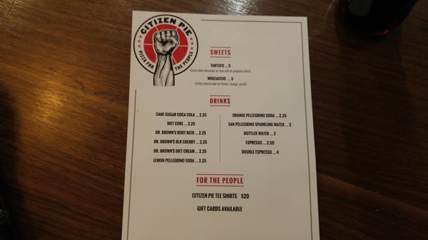 Menu photo 8 Citizen Pie Cleveland, OH