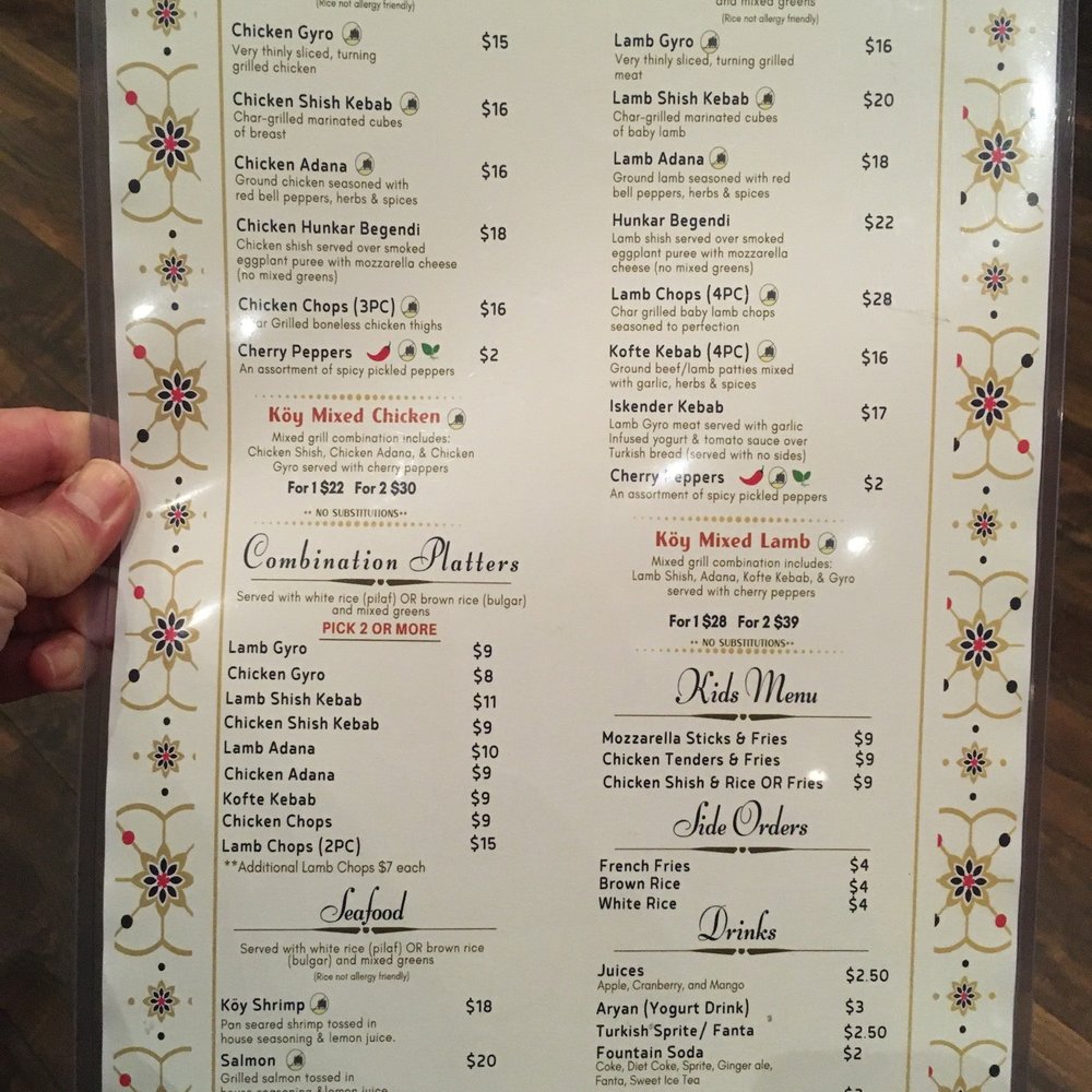Koy Menu Koy Menu